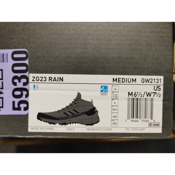 Adidas ZG23 Rain Golf Shoes Mid-Top Lightweight Waterproof Gray Unisex M6.5/W7.5 main image 4